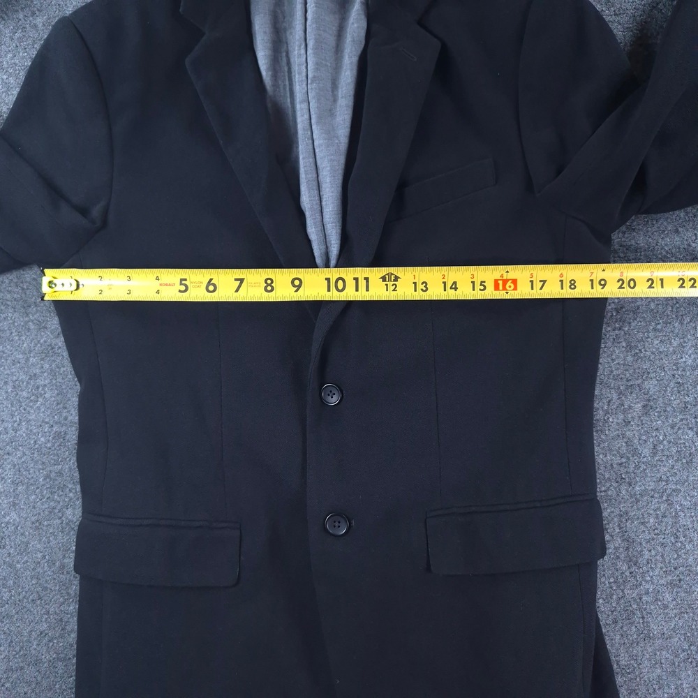 Banana Republic Mens 40 Tailored Fit Black Cotton Blazer Sport Coat Jacket - Picture 9 of 14